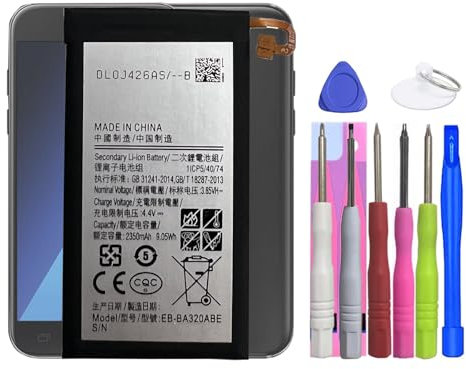MUKUZI AKKU Compatible with Galaxy A3 2017 SM-A320 Handy Smartphone Telefon (Replacement for EB-BA320ABE)