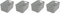 BranQ - Home essential Korb in Rattan Design 2er Set Grösse L 19 l, BPA-frei Kunststoff PP,Hellgrau, 38x27,8x18,5 cm, 2 STK 19l, 2er-Set 19l (Packung mit 2)