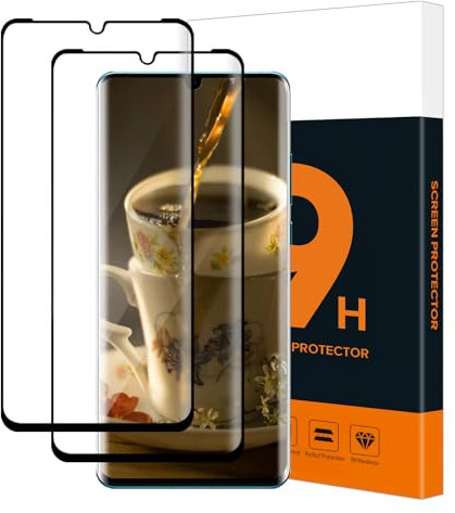 Cable Leader 2 pièces Verre Trempé pour Huawei P30 Pro, 3D Couverture Totale, Sans bulles, Dureté 9H protection écran, Sensible au Toucher, 0.33mm Ultra HD Claire Redmi Huawei P30 Pro vitre protection