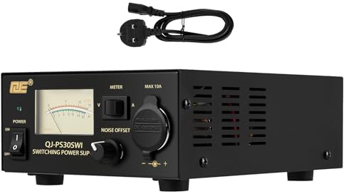 DC Power Supply 13.8V 30A,Bench Power Supply with Cigarette Lighter Interface,Benchtop AC to DC Converter with Voltage and Current Indicator Meter for HAM Radio, Amateur Radio, CB, 13.8V Devices