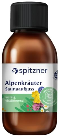 Spitzner Saunaaufguss - Alpenkräuter 125 ml - kräuterig-frischer Duft von alpinen Bergwiesen