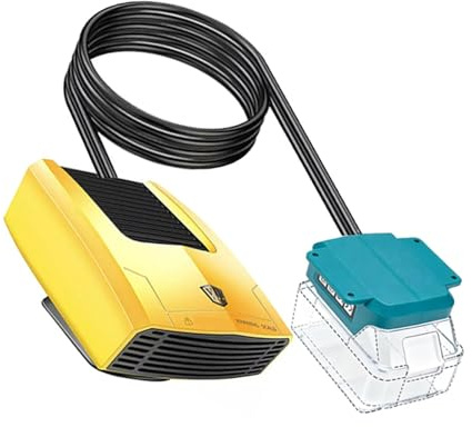Obotsnoi Batteriebetriebener tragbarer Heizlüfter mit doppeltem Modus, für Komfort und ABS, geeignet zum Kühlen, Heizen und Auftauen, tragbare Autoheizung