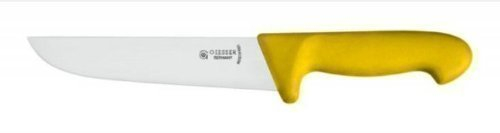 Giesser Messer Schlachtmesser gelb 21 cm Klingenlänge breite Form- Profimesser
