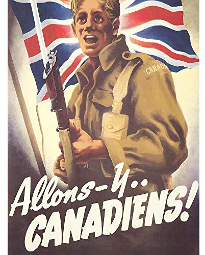 Wee Blue Coo War Wwii British French Lets Go Canadians Art Print Poster Wall Decor Kunstdruck Poster Wand-Dekor-12X16 Zoll