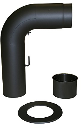 Anschlussset 4-teilig rund glatt gezogen gussgrau 150mm Senotherm hitzebeständig