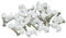Merriway BH03594 (100 Pcs) Flat Cable Clip Twin And Earth, White 1 mm - Pack of 100 Pieces