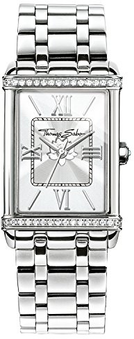 Thomas Sabo Damen Armbanduhr Century Analog Quarz Edelstahl WA0231-201-201-32x25 MM