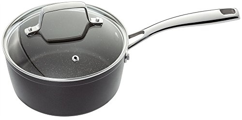 Stellar Rocktanium 20cm 2.1L Non-Stick Saucepan with Glass Lid, QuanTanium Non Stick, Induction Ready, Dishwasher Safe