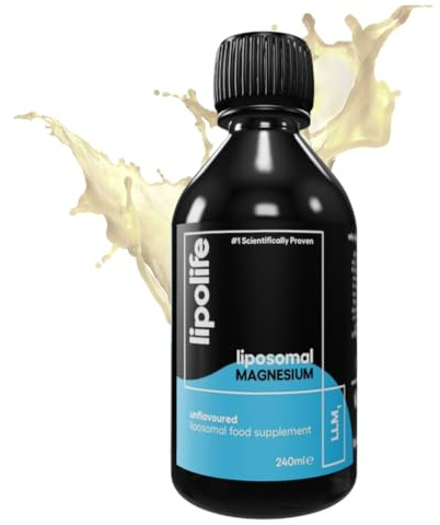 Liposomal Magnesium Liquid 240ml – High Absorption Magnesium Supplement for Muscle Function, Energy & Sleep Support – Vegan, Non-GMO, Advanced Liposomal Delivery, Lipolife | High Absorption Magnesium | Muscle Function Support | Energy & Sleep Support | Vegan | Non-GMO | Advanced Liposomal Delivery