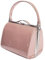 Leah Ward Ladies Women's Chic Patent Top Handle Clutch Handbag Wedding Evening Bags (Flesh)