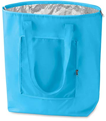 noTrash2003 Faltbare Einkaufstasche mit Etui - leicht und stabil - mit Innen Aluminiumbeschichtung Kühlfunktion in 6 attraktiven Farben (Hellblau)