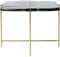 Kare Design Couchtisch Ice, Messing, Wohnzimmertisch, Beistelltisch, Stahl Gestell, Glas Tischplatte, handgearbeitet, 46x63x46 cm (H/B/T)