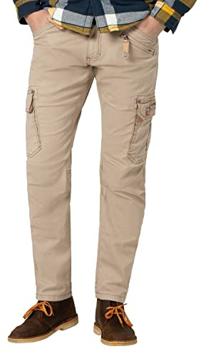 Timezone Herren Regular RogerTZ Freizeithose, Chino beige, 40