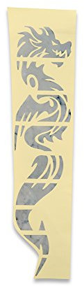 Tomotato Inlay Sticker Griffbrett Position Marker Drachenmuster Gitarre Aufkleber Hals Griffbrett Aufkleber für Gitarren Bass Musikinstrumente Dekor
