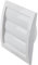 LIRAST 148x153mm / Ø 100mm Blanche Grille de Ventilation en Plastique avec Lamelles Mobiles - Grill D'aération avec Moustiquaire