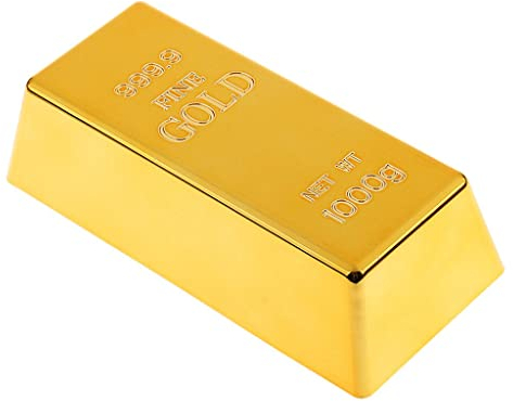 Fake Gold Bullion Bar Paperweight Door Stop For Childen Kids Toys Door Stops Plastic Polished