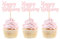 Blumomon 24Pcs Happy Birthday Cupcake Toppers Pink Glitter Birthday Cake Decorations Picks for Celebrating Birthday Party Decorations Supplies