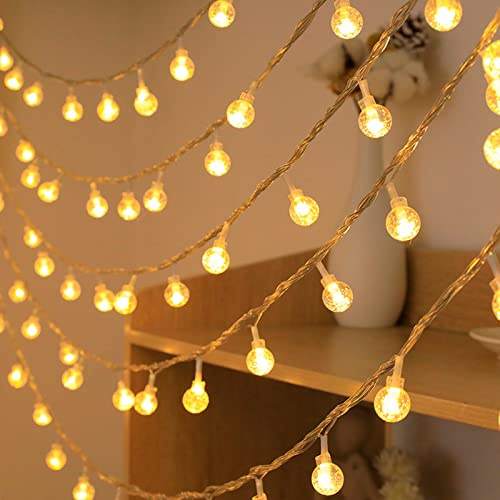 SUWITU Catena Luminosa per Esterni, 9M 60 LED Luci delle Corde e Interno a Batteria con Telecomando, 10 modalità di Llluminazione Ghirlanda USB per Decorazione Natale, Giardino, Terrazza, Balcone