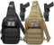 ATBP Taktischer Sling-Rucksack für Herren, Militär, Schulter-Rucksack, Crossbody-Tasche mit Holster, 10 Liter, Black Tan 2