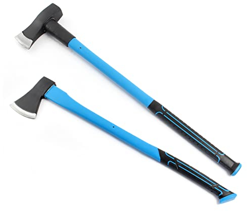 XPOtool Set Due ASCE da Spacco 1,5 kg 2,7 kg Manico in Fibra di Vetro Mazze spaccalegna