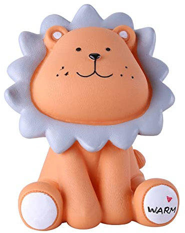 Löwe Spardose Kinder,Cartoon Löwe Sparbüchse Bruchsichere Sparschwein aus Harz,Spardosen Groß für Jungen und Mädchen, Super süßes Geschenk für Geburtstage, Weihnachten, Babypartys