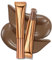 Ofanyia Blush/Contour/Highlighter Zauberstab, Flüssiger Glitter Face Highlighter Stick mit Cushion Applikator, Cruelty-free Silky Smooth Lightweight Blendable Highlighter Beauty Wand (01# Contour)