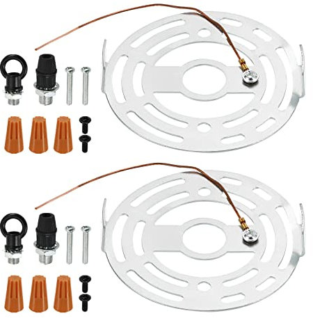 PATIKIL 2 Satz Runde Deckenleuchte Platte Kit 95mm Durchm. Pendelleuchte Beleuchtung Befestigung Halterung Stahl Crossbar Plate Hardware