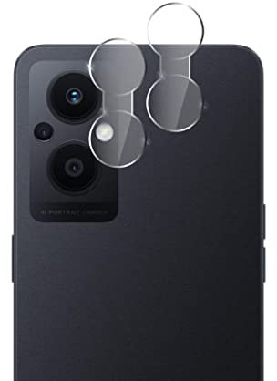 QUITECO Caméra Arrière Protection pour Oppo Reno 8 Lite / 5G [2 pièces] Protecteur en Verre Trempé d'Objectif de caméra