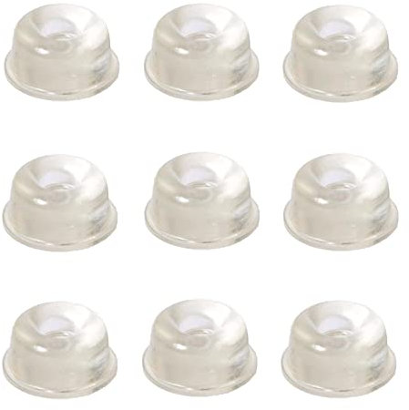 Gommini Paracolpi in Silicone Trasparente, Diametro 22 mm Spessore 10 mm, Paracolpi per Porte, Mobili, Cassetti, Armadio, Finestre - Pz 9