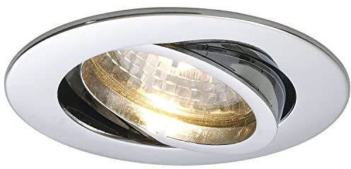 Molto Luce Deckenleuchte 230V Quad Einbaustrahler flach und schwenkbar ø 88mm, Alu verchromt