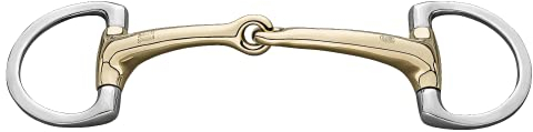 Sprenger Dynamic RS Olivenkopf Unterlegtrense mit D-förmigem Ring 14 mm einfach gebrochen - Sensogan, 105 mm Weite