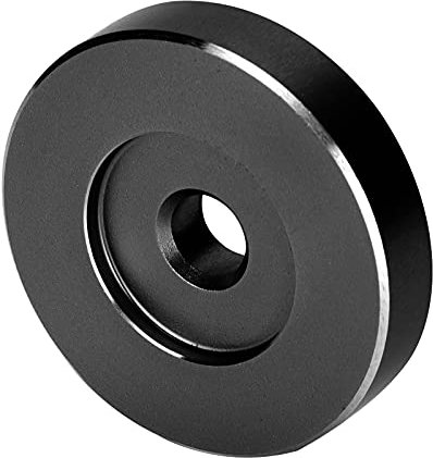 Schallplatte mit 45 U/min, Plattenspieler-Adapter mit Großem Loch, Schwarze Klemme für die Meisten Großen Schallplatten, Schwarz (Schwarz)
