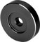 Schallplatte mit 45 U/min, Plattenspieler-Adapter mit Großem Loch, Schwarze Klemme für die Meisten Großen Schallplatten, Schwarz (Schwarz)