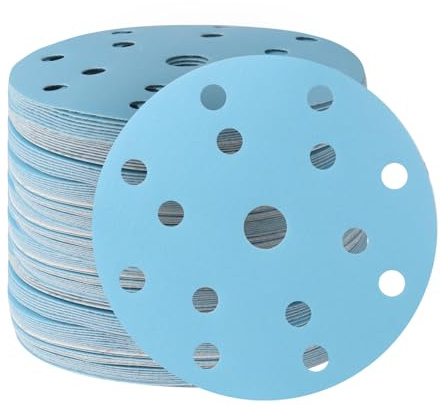 100x Schleifscheiben 150mm Klett 15 Loch Körnung 60 Für Exzenterschleifer | 10 Körnungen Von Grob Bis Fein Das Perfekte Klett-Schleifscheiben Sortiment für Holz, Metall und Lack