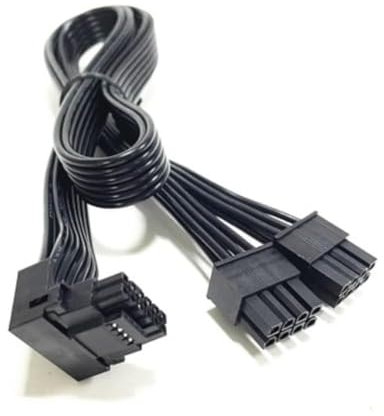 Angled 12VHPWR 600W PCIe 5.0 Dual 8 Pin to 16 Pin 12+4 Pin Power Cable for RTX 4090 4080 3090TI 4070Ti Graphics Card GPU, ONLY for Corsair Power Supply (Type A)