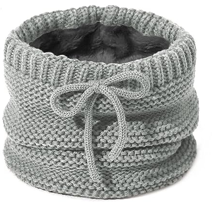 NLAND Scaldacollo Invernale Scaldacollo da Antivento Sciarpa Sportiva per lo Sci Scalda Collo in Pile Donna (Grigio, Taglia unica)