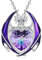YAFEINI Drachen Kette Geschenke für Damen Mädchen Sterling Silber Kristall Drachen Anhänger Halskette Schmuck Weihnachten Geburtstag Geschenke (02-Februar Kristall)