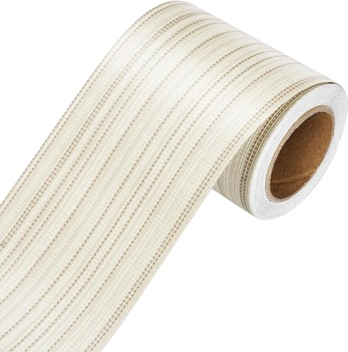 YENHOME Textured Wallpaper Border Peel and Stick Removable Wall Border Trim for Bulletin Board Borders Self Adhesive Grasscloth Wallpaper Border for Walls Mirror Frame Peel and Stick 3X236 Beige