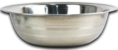 Sterling Ventures Deep Mixing Bowl Stainless Steeel for Baking Food Salad Cooking Prep Snack Sauce Dishes Mirror Polishing Bowl Dishwasher Fridge Safe (28CM)