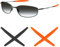 Mryok 2 Pair Replacement Earsocks for Oakley A Wire Sunglass - Orange & Black