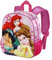 Disney Princesas-Mochila 3D Pequeña, 26 x 31 cm, Capacidad 8.5 L, Rosa Palace