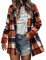 Briskorry Hemdjacke Damen Karierte Jacke Herbst Flanellhemd Elegante Büro Arbeit Hemdbluse Mantel Hemdbluse Elegant Lang Outfit Mit Knöpfen Damenblusen Oberteile