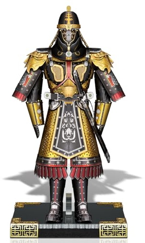 piececool 3D Puzzle Metall General Rüstung Tang-Dynastie, 3D Metall Puzzle Hundert Schutz Ausrüstung für Edelstahl, Era Helles Licht, Geburtstagsgeschenk, Modellbausatz Erwachsene, 193 Teile