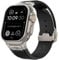 SEURE Cinturino Compatible con Apple Watch Ultra 2/Ultra 49mm,serie 9/8/7 45mm,serie SE2/6/SE/5/4 44mm,serie 3/2/1 42mm,Regolabile Cinturini Silicone sportivo,nuovo design(Titanio nero)