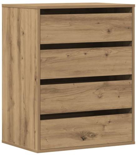 vidaXL Cassettiera Angolare Rovere Artigianale 60x41x76cm Multistrato