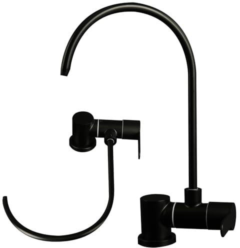 DMOZMSY Rubinetto Singolo Per Acqua Fredda Pieghevole Rubinetto Osmosi Inversa Sottofinestra Rubinett Depuratore Nero Rubinetto 1 Via