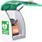 AED-Defibrillator-Aufbewahrungsschrank, gebogener AED-Schrank für den Innenbereich, Cardiac Defibrillator, Aufbewahrung aus Metall und PC-Glas mit Alarm für Zuhause, Schulen, Vereine und Gruppen