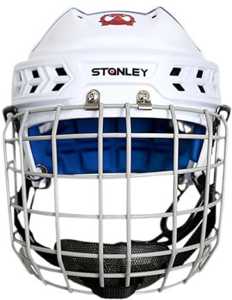 LOVIVER Casque de Hockey Casque de Patinage à roulettes Professionnel avec mentonnière Casque de Patinage sur Glace pour Jeu Exercice de Hockey, L