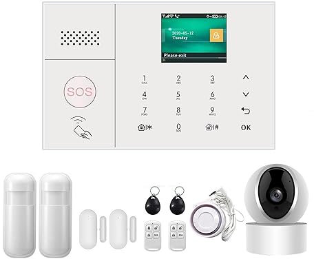 OUTFYT Smart Alarm Wireless Home gsm Sicurezza Domestica con di Allarme antifurto con sensore di Movimento,Facilità di Installazione E Utilizzo(Set 8)