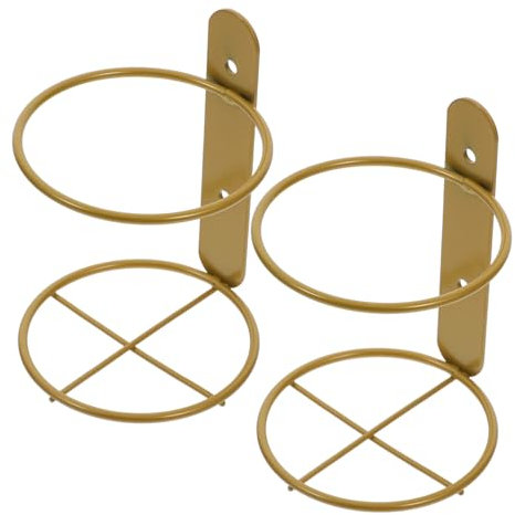 IWOWHERO 2stücke Wandmontierter Weinflaschenhalter Aus Metall Weinregal Für Wand Weinflaschen-Display-Halter Für Einzelweinlagerung Weinwandhalter Zur Platzoptimierung